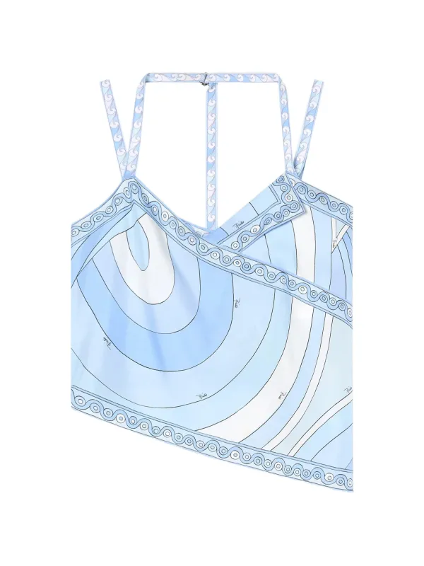 TOP SILK SCARF IN IRIS PRINT made by Emilio Pucci