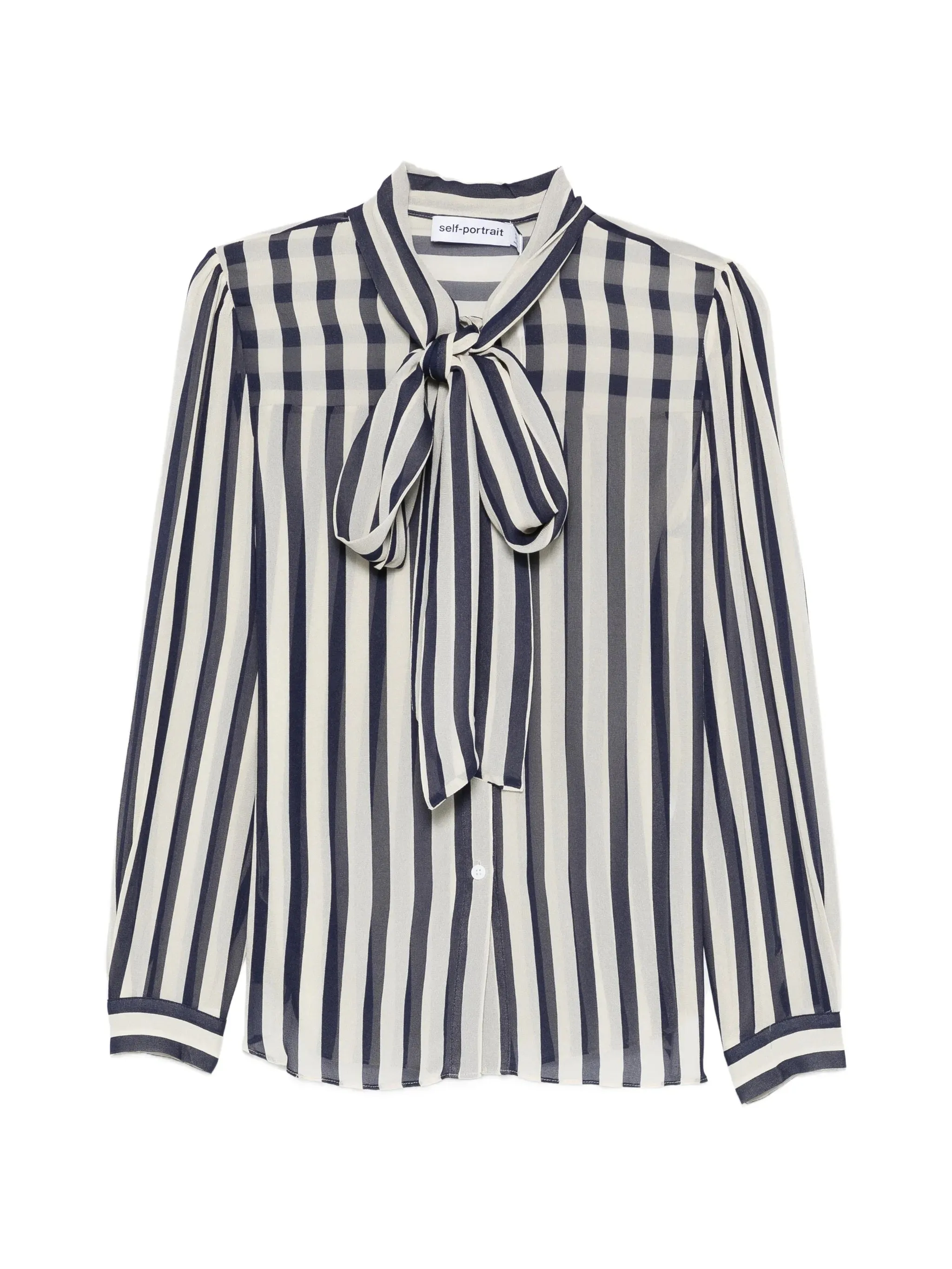 STRIPE TIE NECK BLOUSE sold by Lord & Taylor
