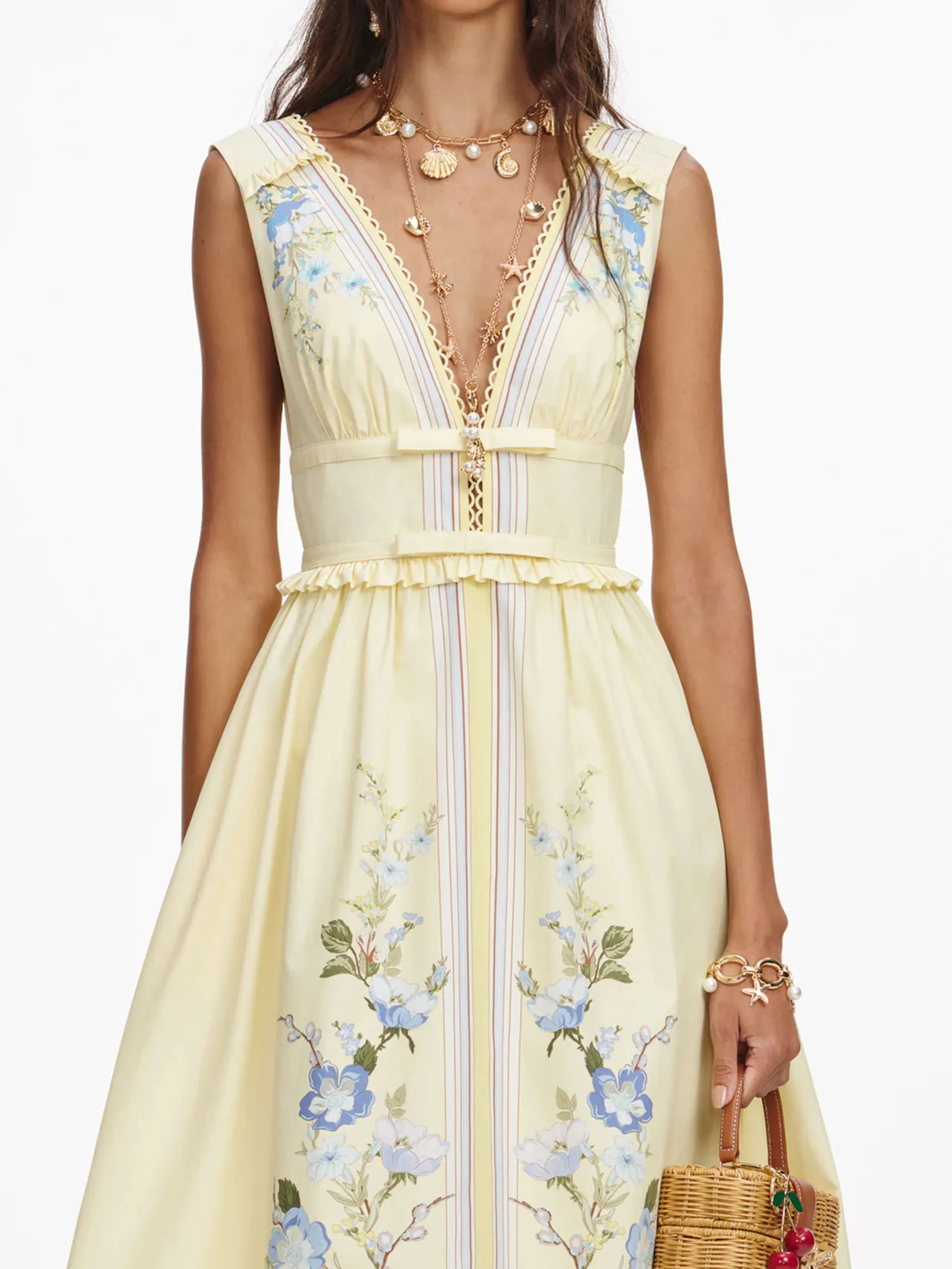 FLORAL COTTON MIDI DRESS sold by Lord & Taylor product image thumbnail 5