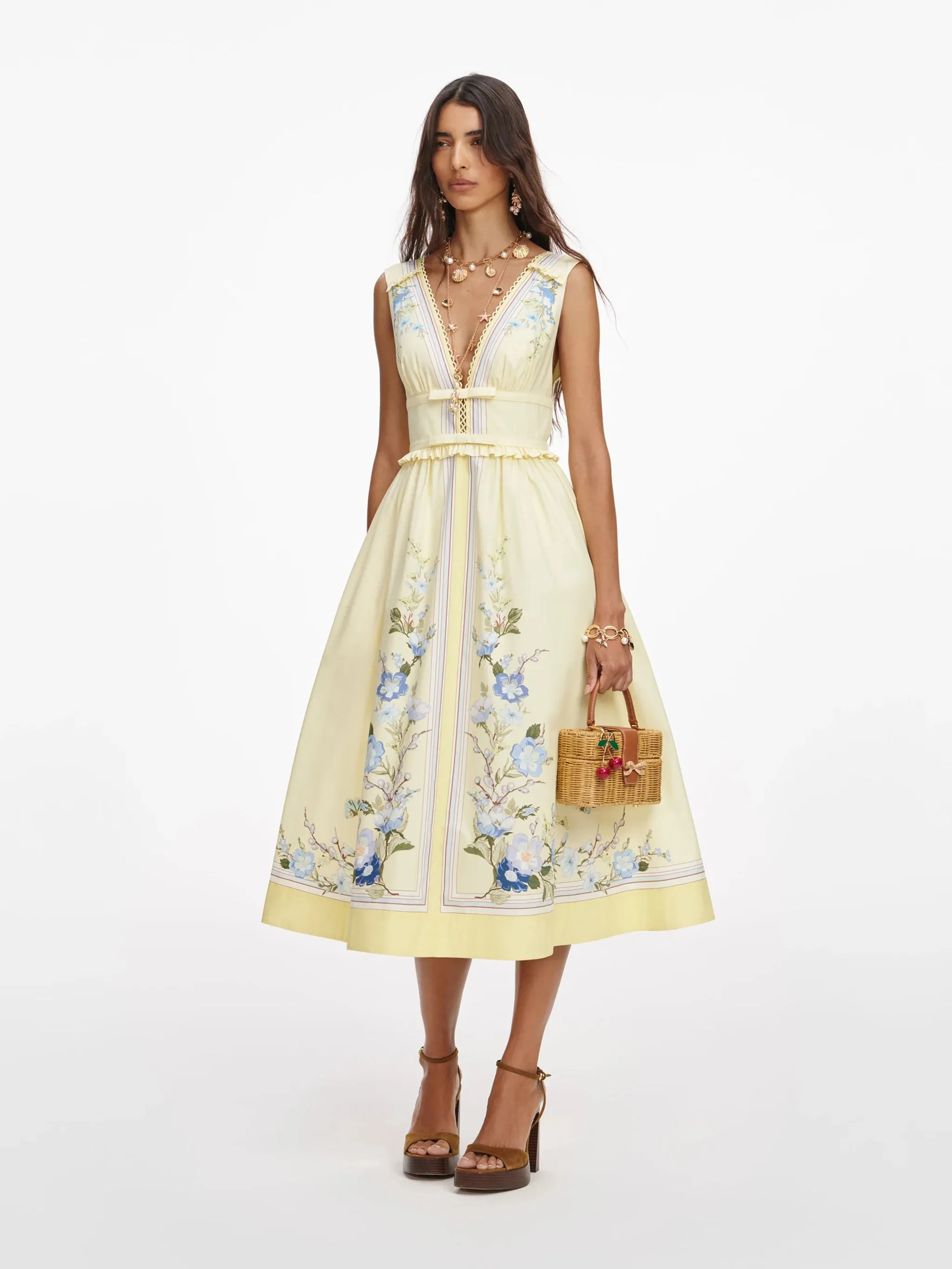 FLORAL COTTON MIDI DRESS sold by Lord & Taylor product image thumbnail 2