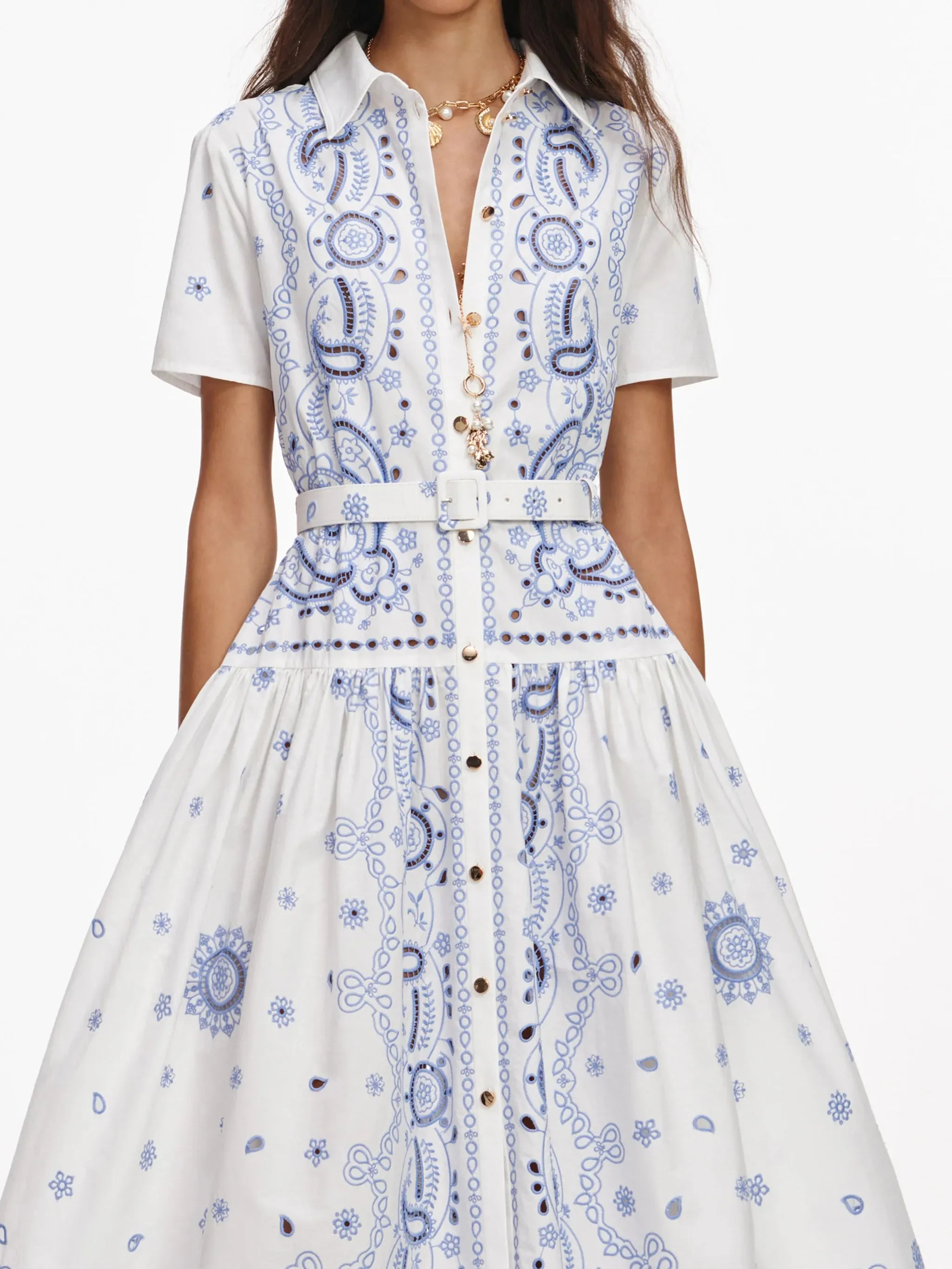 EMBROIDERED MIDI DRESS sold by Lord & Taylor product image thumbnail 4