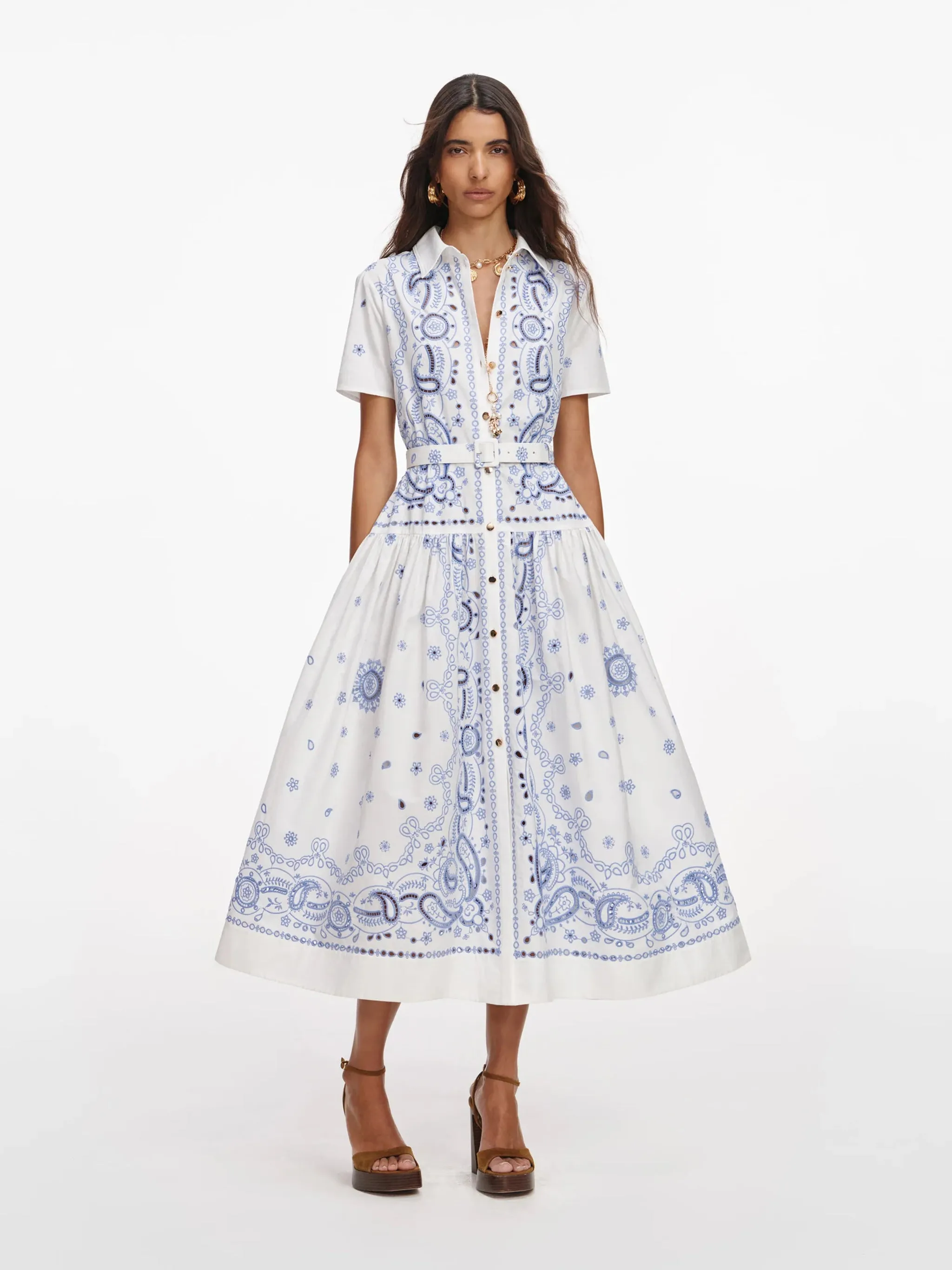 EMBROIDERED MIDI DRESS sold by Lord & Taylor