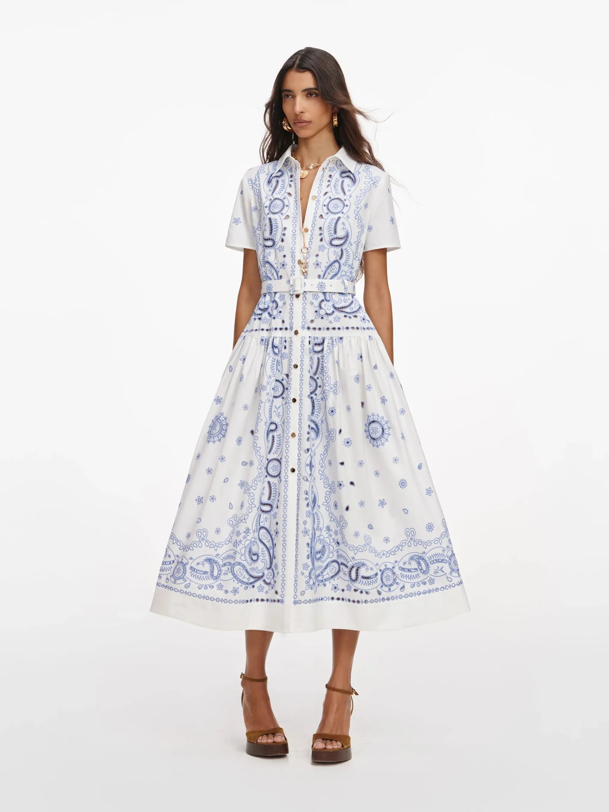 EMBROIDERED MIDI DRESS sold by Lord & Taylor product image thumbnail 2