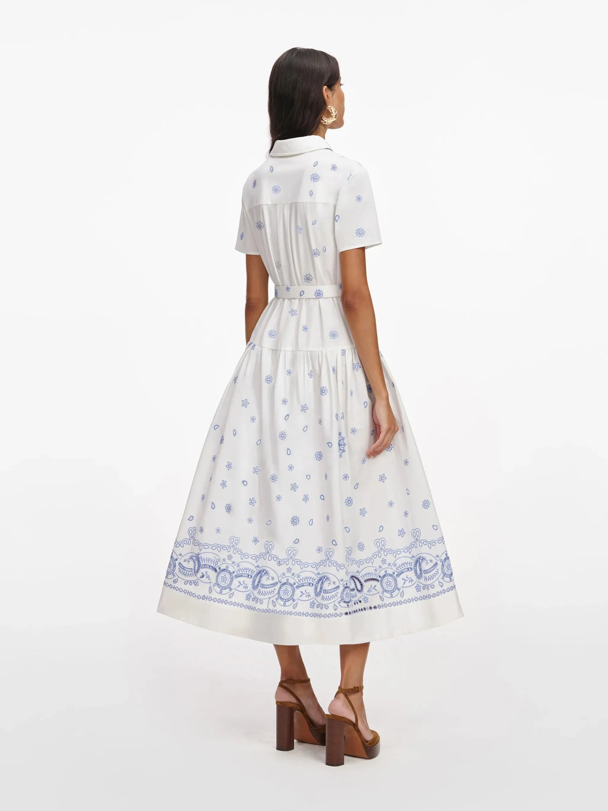 EMBROIDERED MIDI DRESS sold by Lord & Taylor product image thumbnail 3