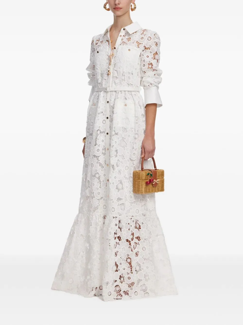 LACE COLLARED MAXI DRESS sold by Lord & Taylor product image thumbnail 5