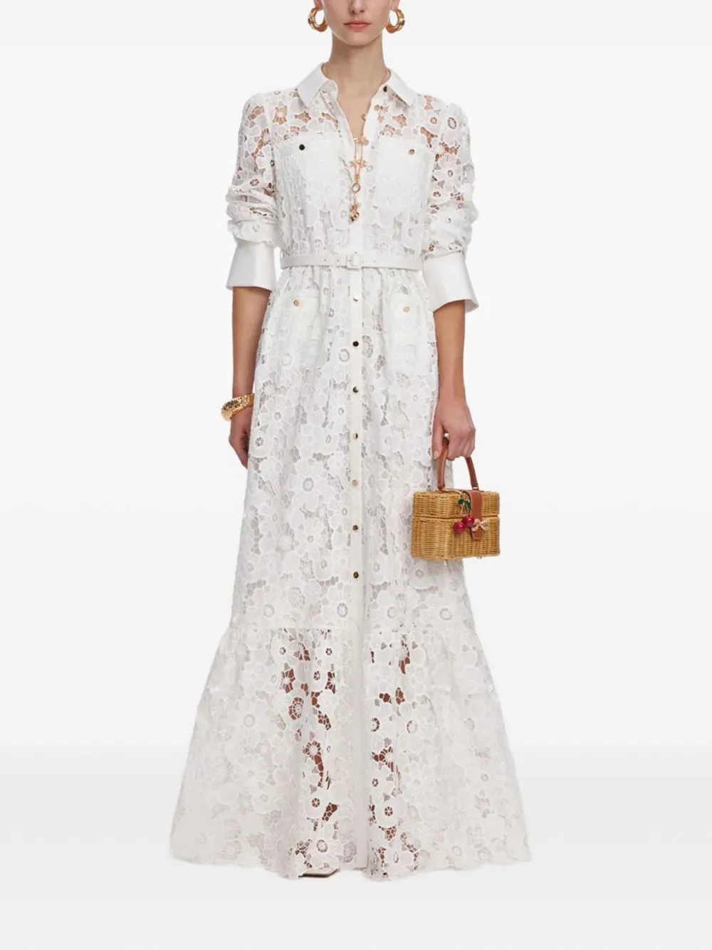 LACE COLLARED MAXI DRESS sold by Lord & Taylor product image thumbnail 2