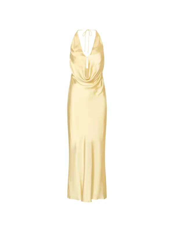 CHIFFON DRESS WITH HALTER NECKLINE made by ROTATE Birger Christensen