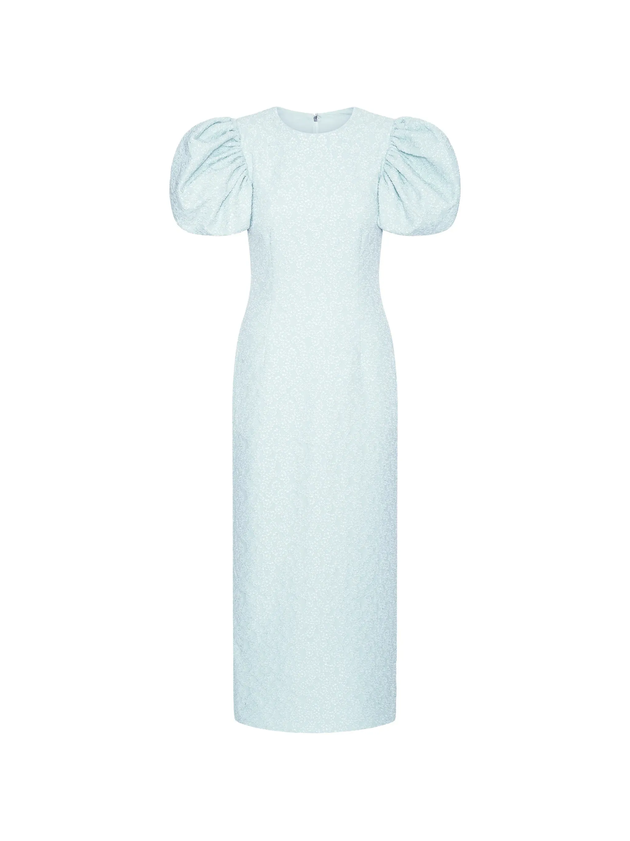 PUFFY JACQUARD MIDI DRESS sold by Lord & Taylor