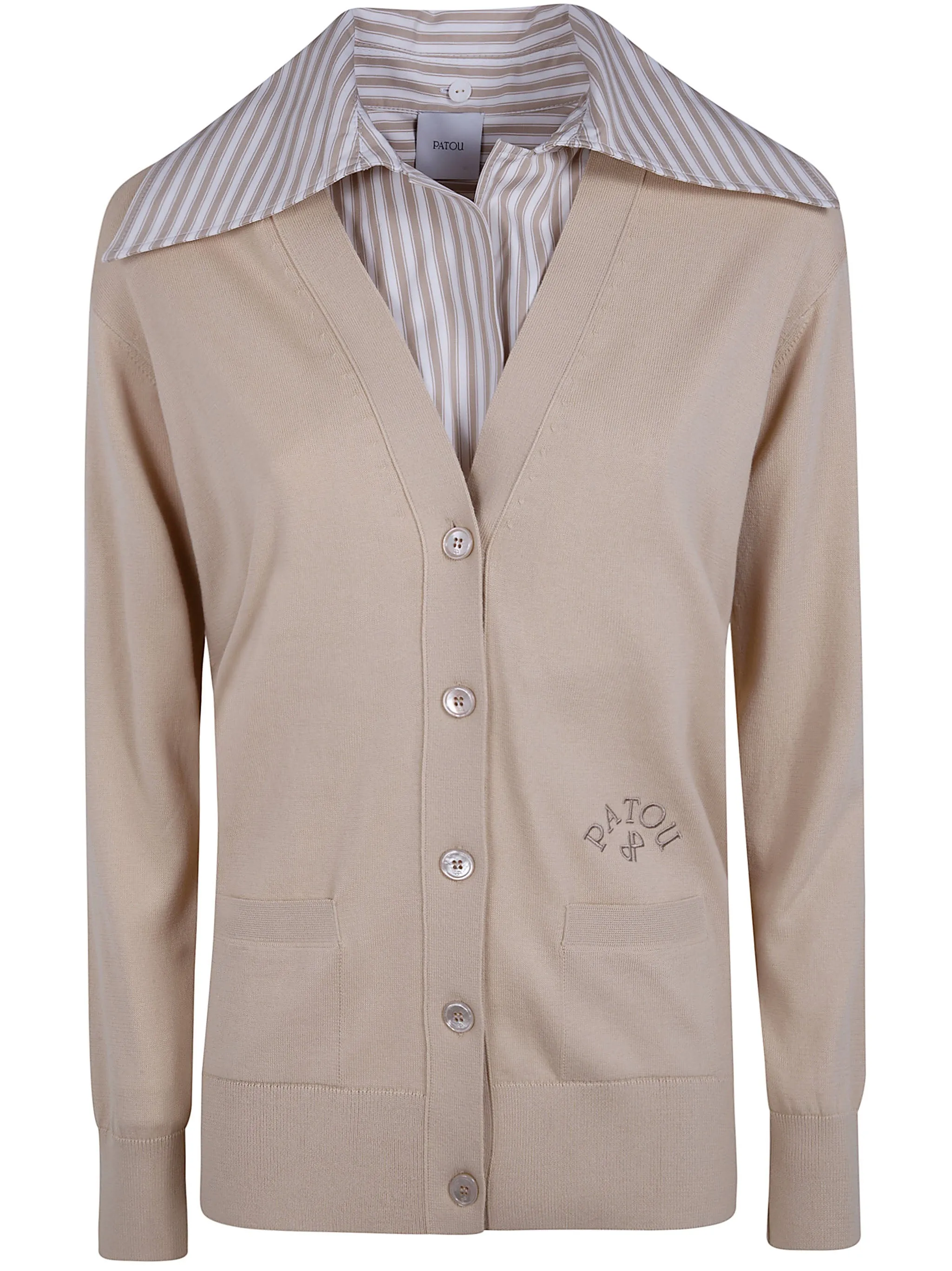 MIX POPELINE COLLAR CARDIGAN sold by Lord & Taylor product image thumbnail 3