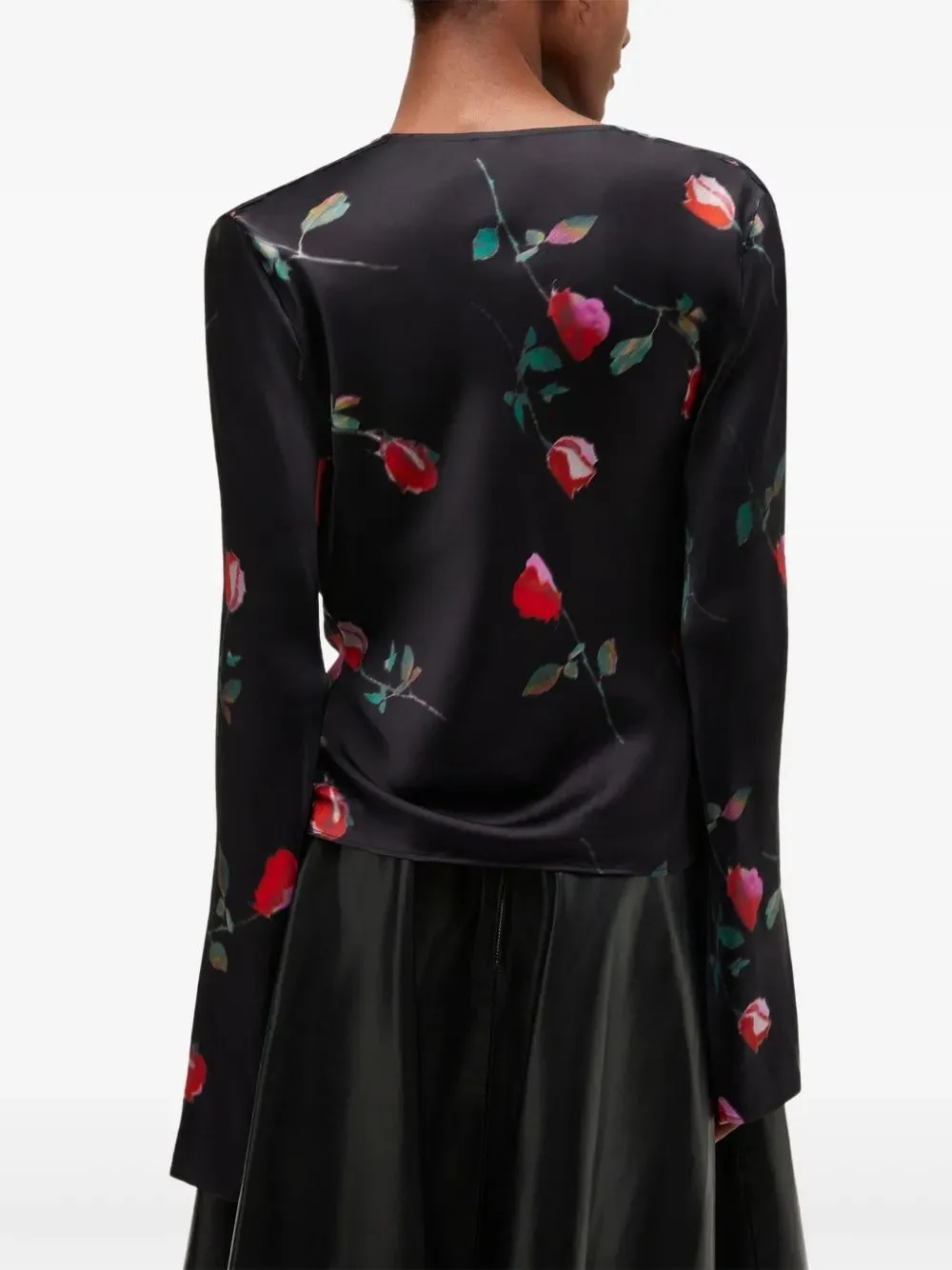 PRINTED SATIN BLOUSE sold by Lord & Taylor product image thumbnail 4