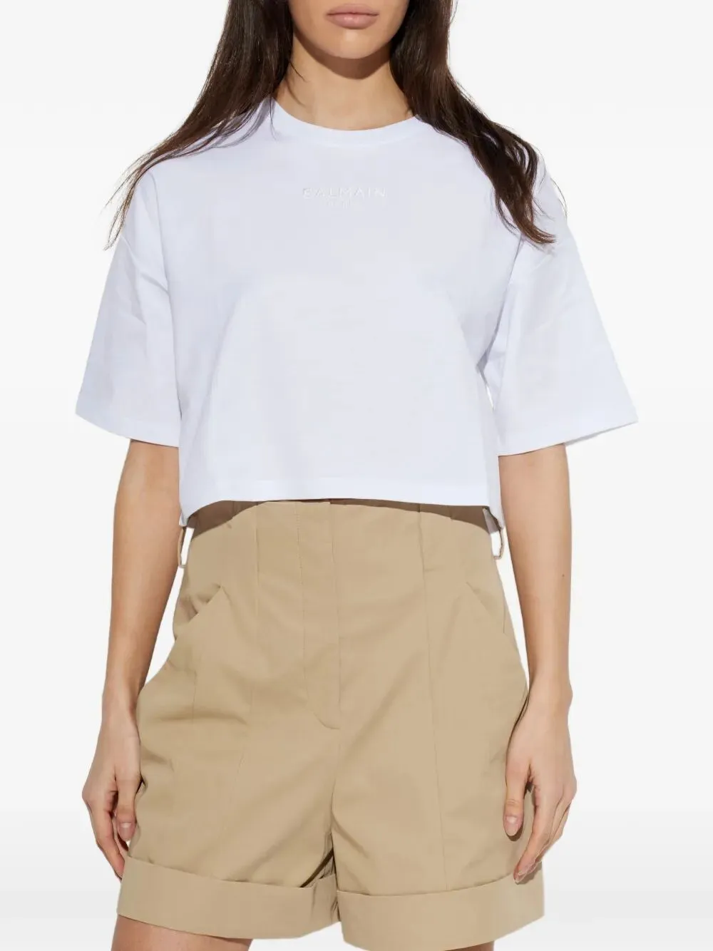 SMALL " PARIS" EMB CROPPED T-SHIRT sold by Lord & Taylor product image thumbnail 3