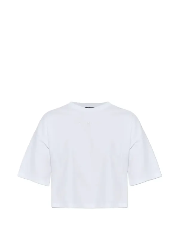 SMALL " PARIS" EMB CROPPED T-SHIRT made by Balmain