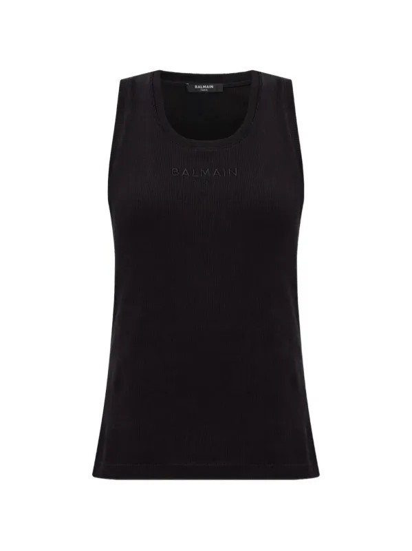 SMALL " PARIS" EMB JERSEY TANK TOP made by Balmain