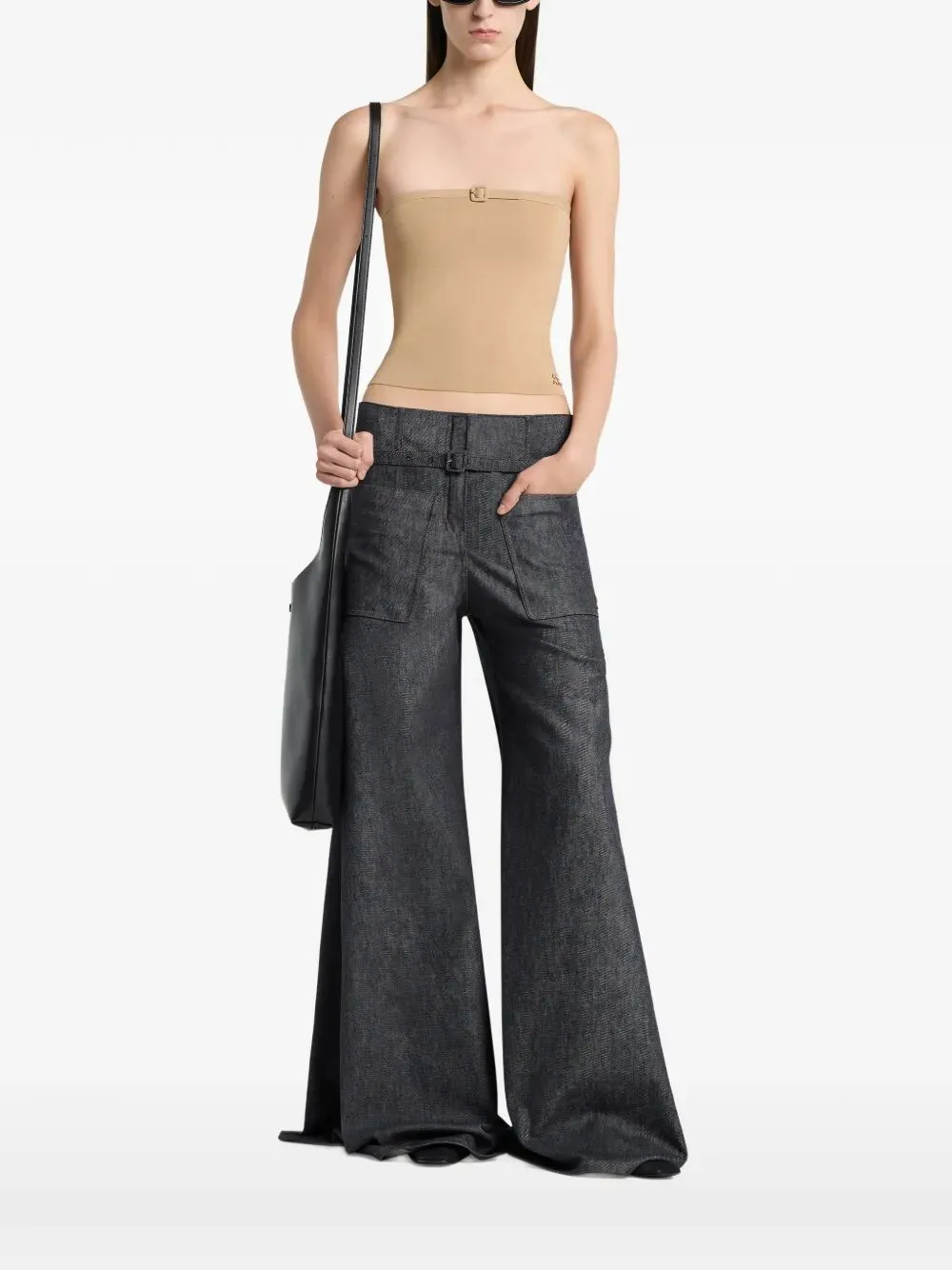 BUCKLE KNIT BUSTIER TOP sold by Lord & Taylor product image thumbnail 2