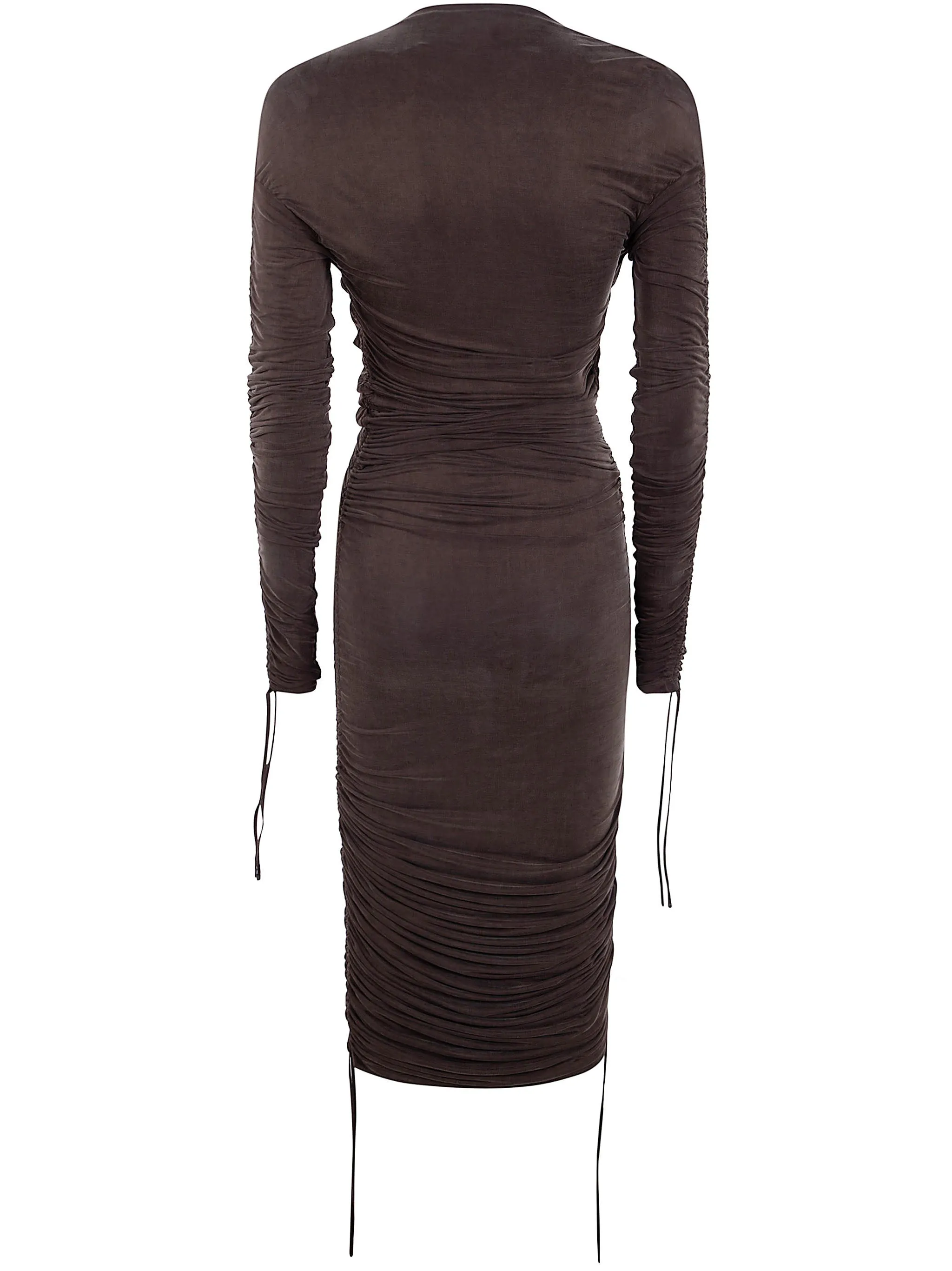 LONG SLEEVES DRAPED JERSEY CUPRO MID DRESS sold by Lord & Taylor product image thumbnail 2