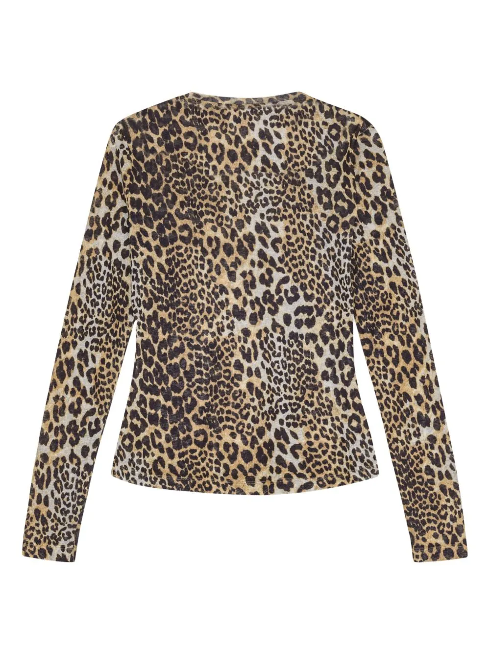 LEOPARD PRINTED MESH LONG-SLEEVE BLOUSE sold by Lord & Taylor product image thumbnail 3
