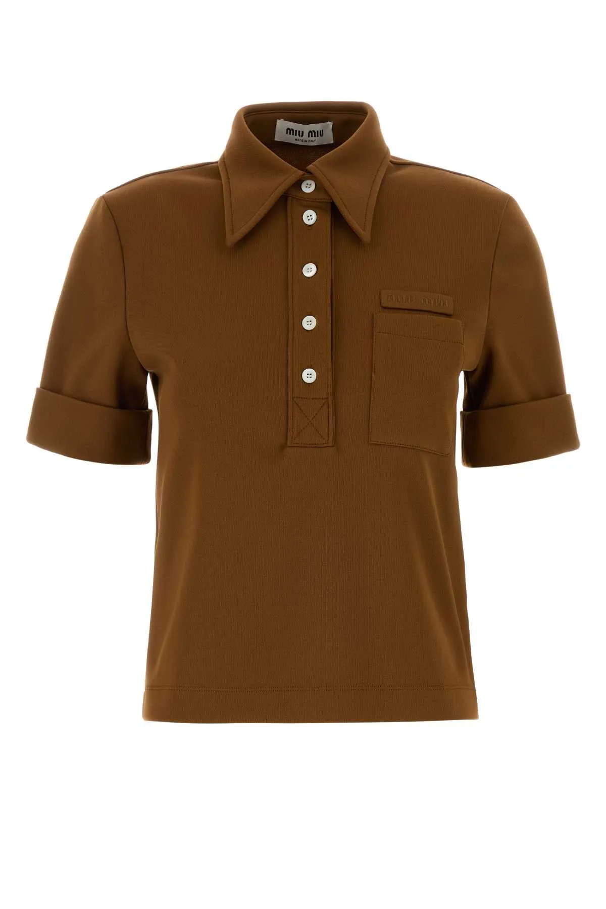 BROWN JERSEY POLO SHIRT sold by Lord & Taylor