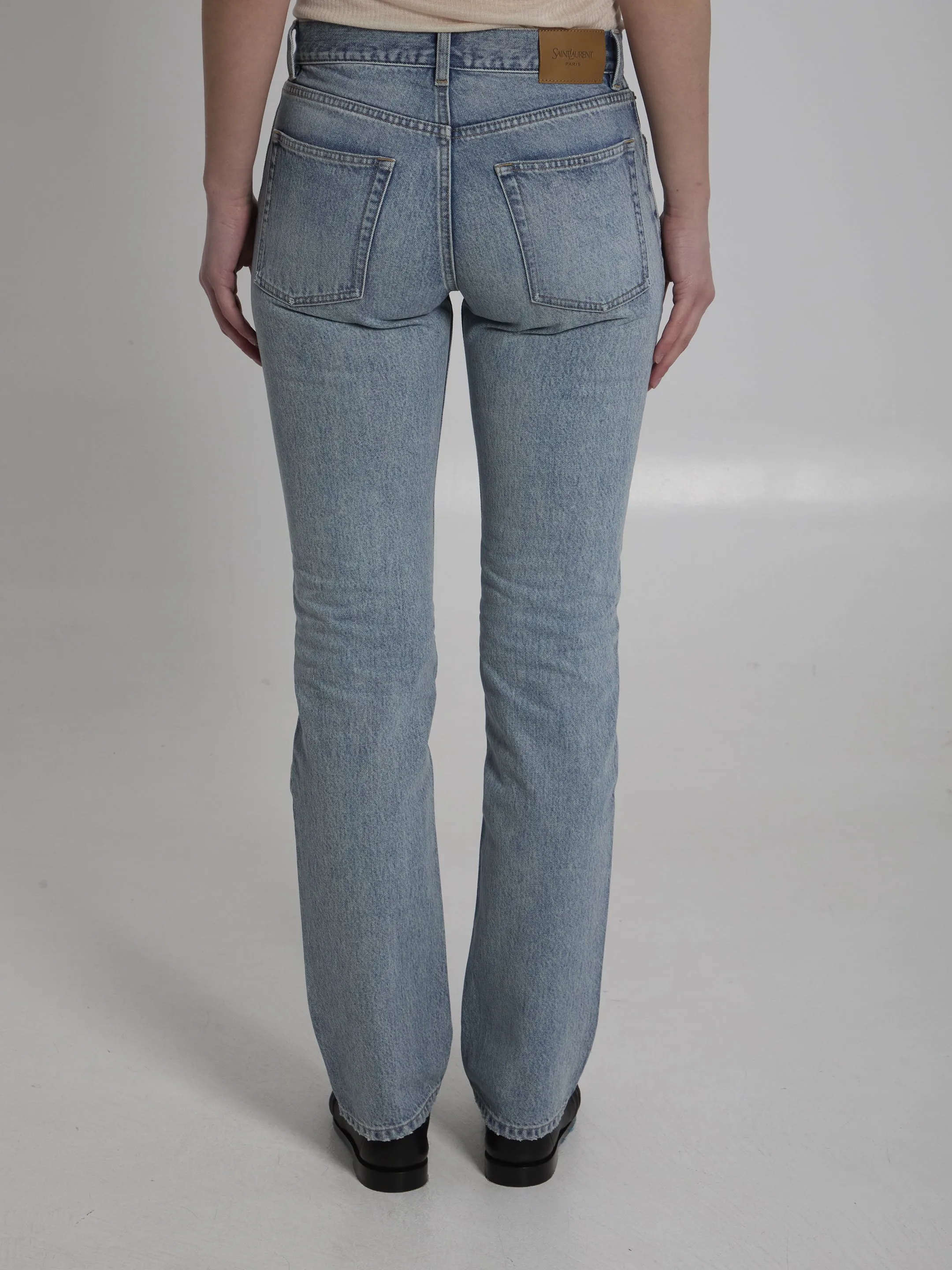 SAINT LAURENT STRAIGHT HIGH-RISE JEANS sold by Lord & Taylor product image thumbnail 4