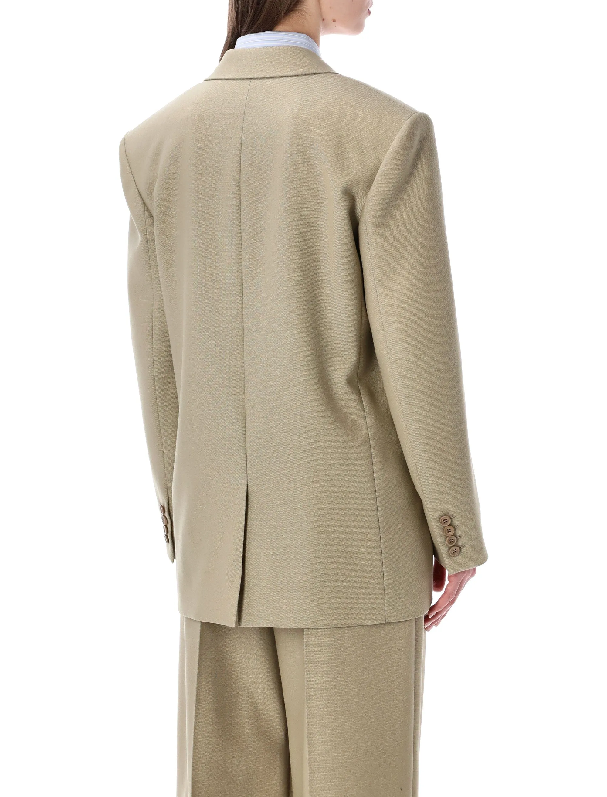 SAINT LAURENT SINGLE-BREASTED WOOL-SILK BLAZER sold by Lord & Taylor product image thumbnail 2