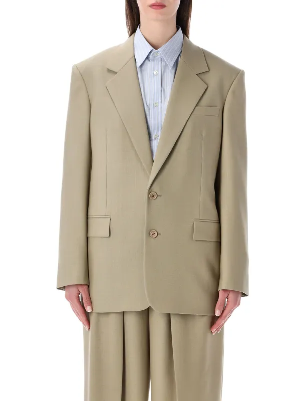 SAINT LAURENT SINGLE-BREASTED WOOL-SILK BLAZER made by Yves Saint Laurent