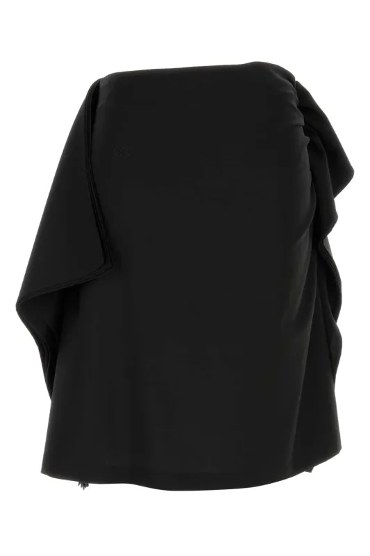 BLACK WOOL SKIRT made by Loewe