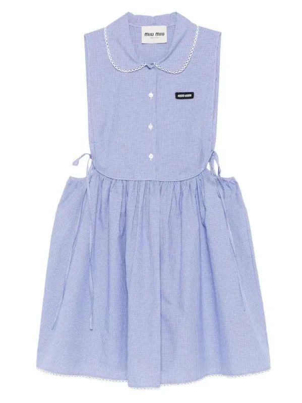 COTTON DRESS WITH CHECKS made by Miu Miu