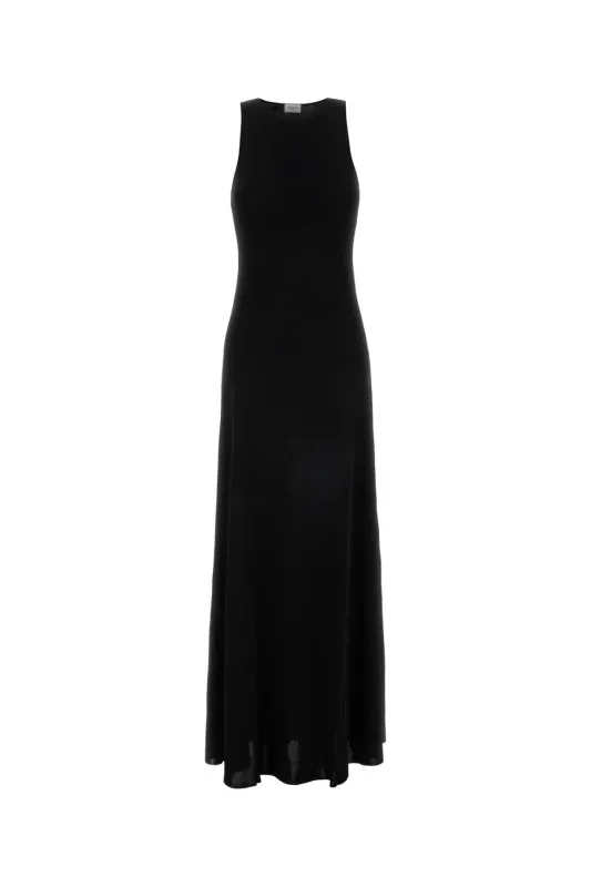 BLACK VISCOSE BLEND DRESS made by Yves Saint Laurent