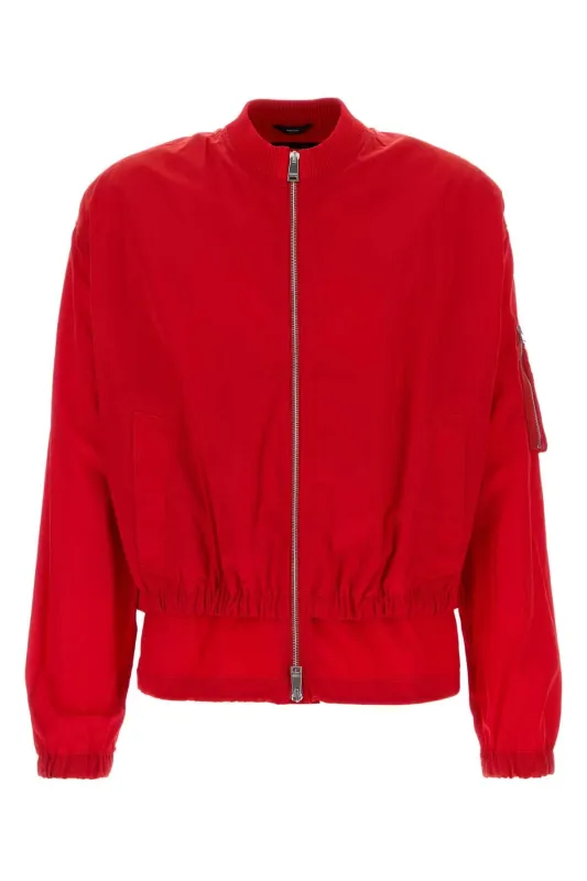 RED NYLON BOMBER JACKET made by Fendi