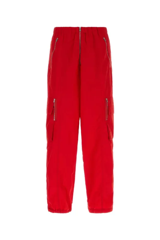 RED NYLON JOGGERS made by Fendi