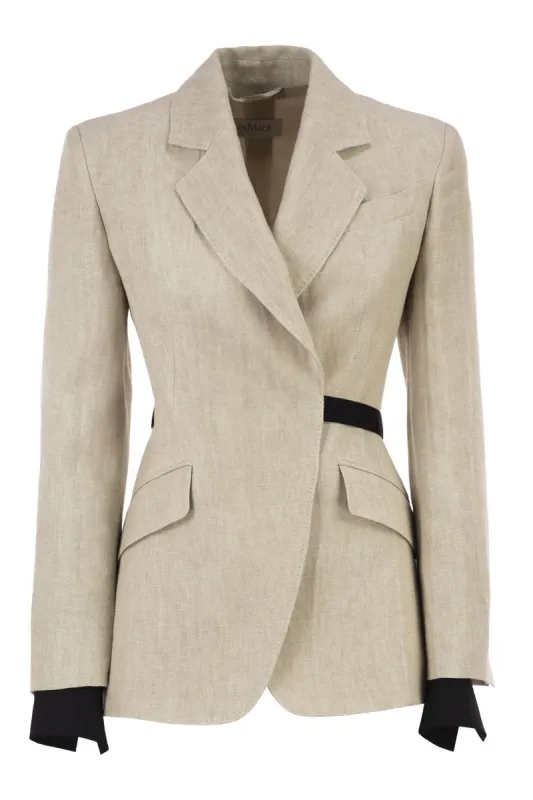 MXSNEUTRO - TAILORED LINEN BLAZER made by MaxMara