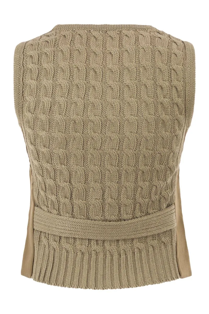 MXMCALIBRI - TAILORED LINEN AND KNIT WAISTCOAT sold by Lord & Taylor product image thumbnail 2