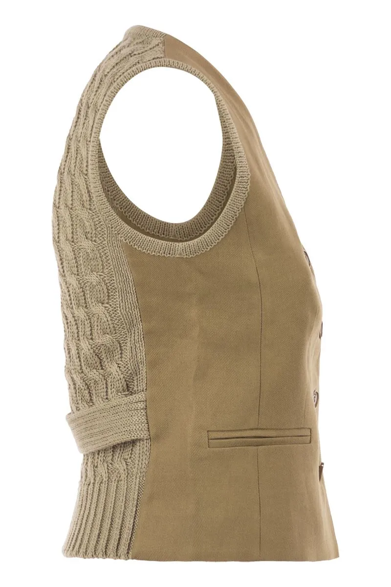 MXMCALIBRI - TAILORED LINEN AND KNIT WAISTCOAT sold by Lord & Taylor product image thumbnail 3