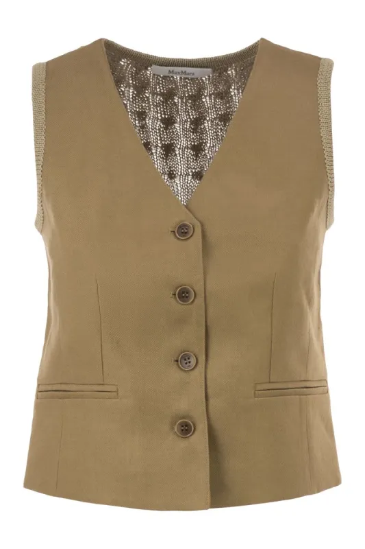 MXMCALIBRI - TAILORED LINEN AND KNIT WAISTCOAT made by MaxMara