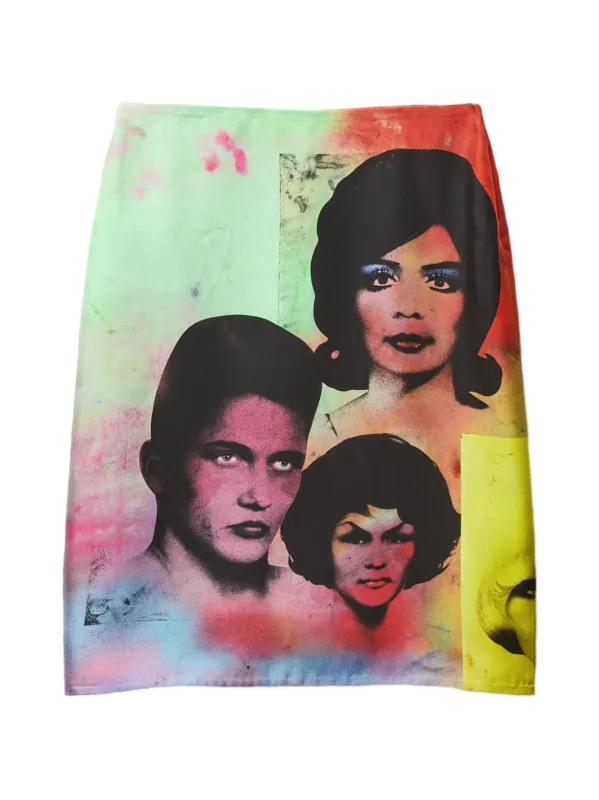 PRINTED SILK SKIRT made by Versace