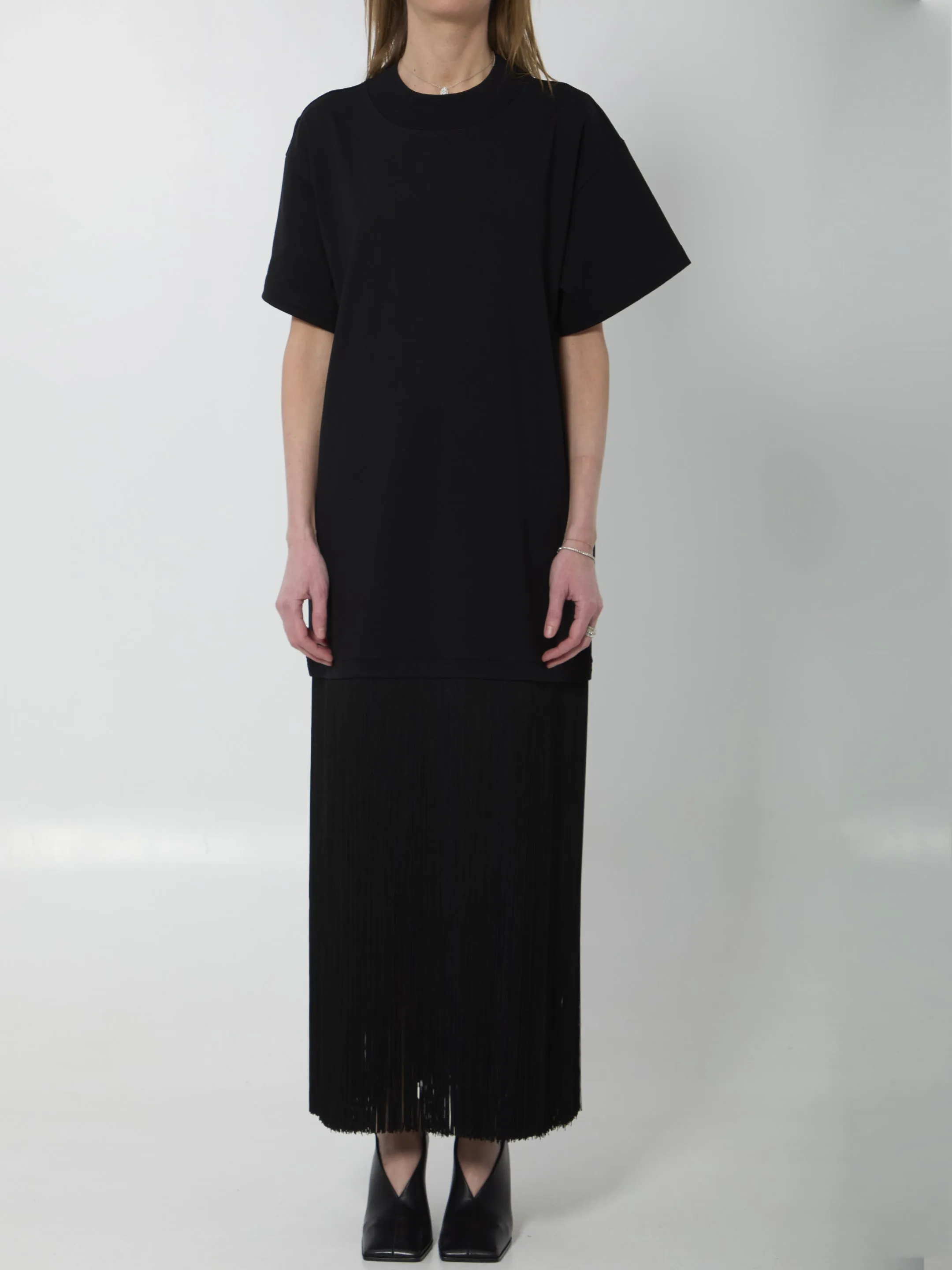Maxi dress with fringes sold by Lord & Taylor