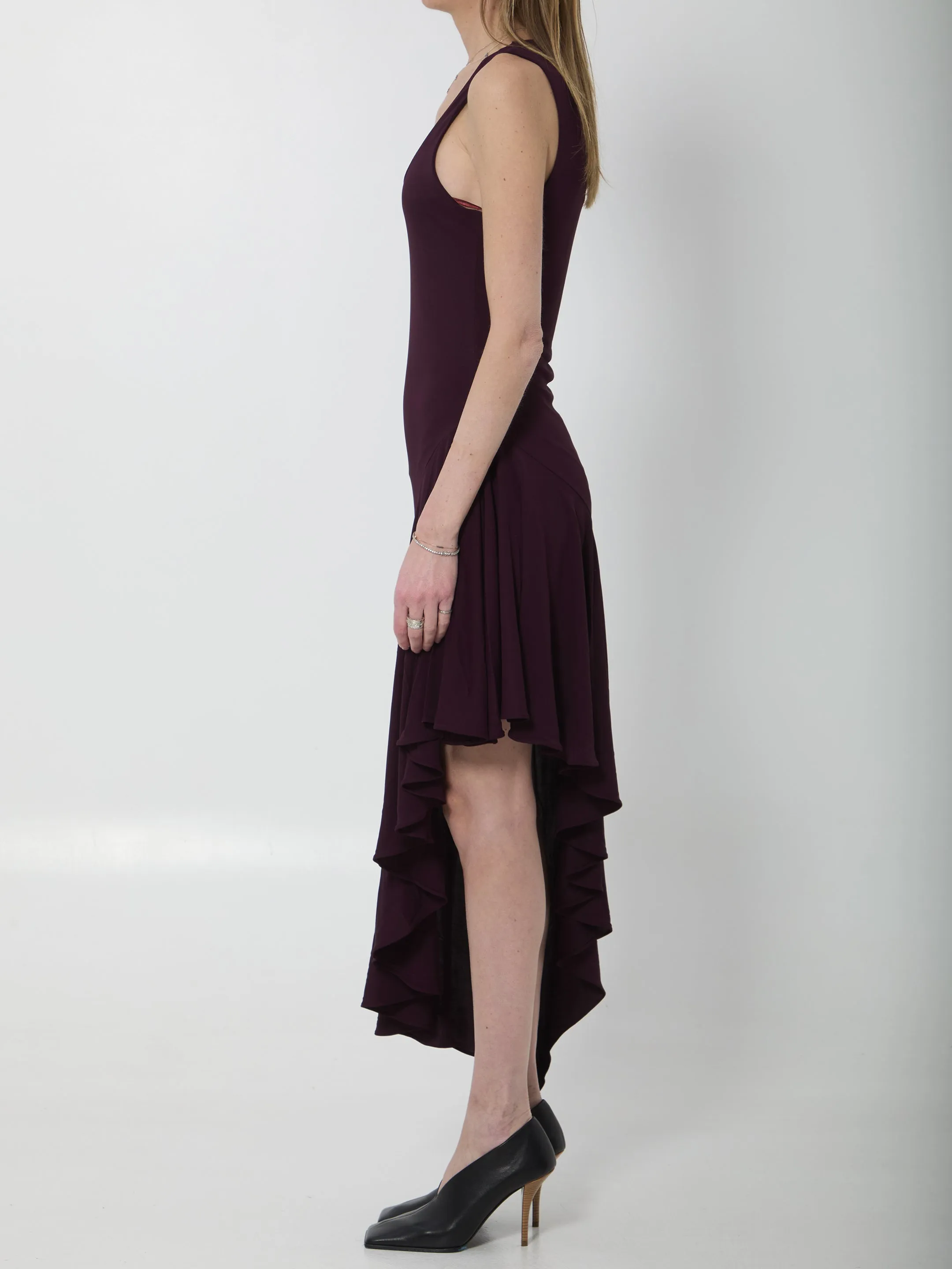 Fluid jersey asymmetric dress sold by Lord & Taylor product image thumbnail 3