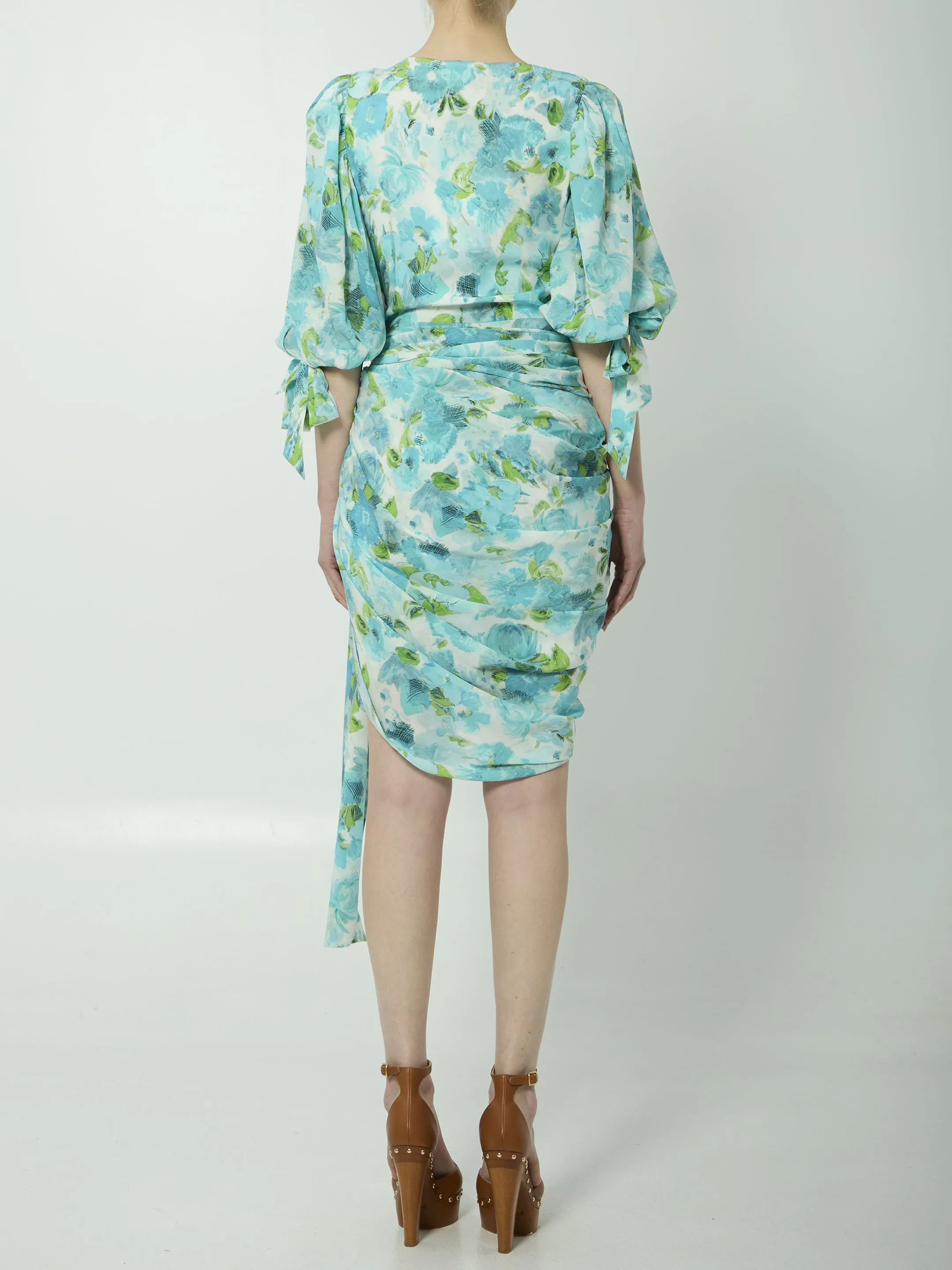 Printed silk midi dress sold by Lord & Taylor product image thumbnail 4