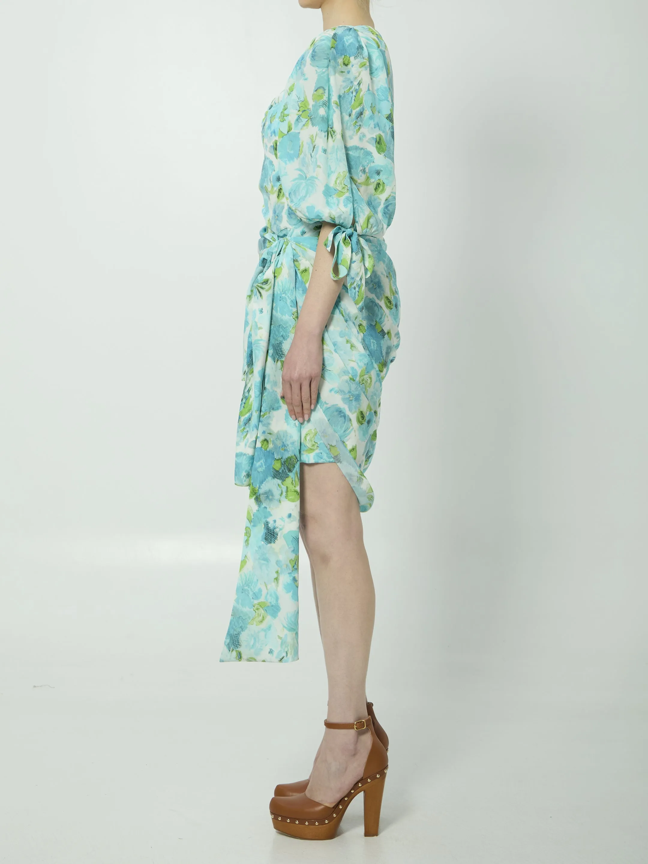 Printed silk midi dress sold by Lord & Taylor product image thumbnail 3