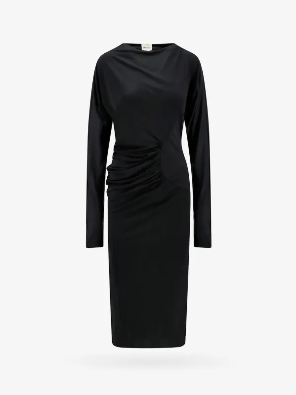 Long Viscose Dress Black made by KHAITE