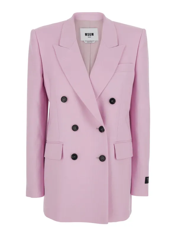 Jacket in Pink Viscose made by MSGM