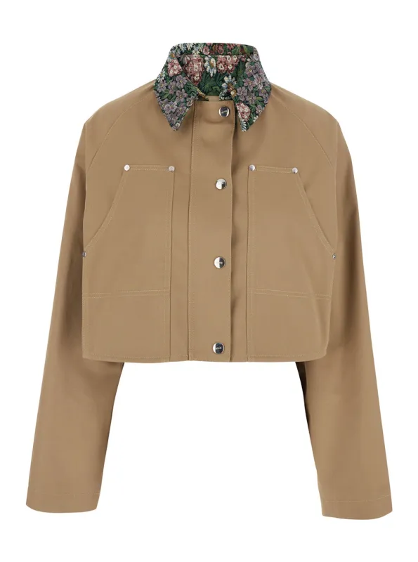 Jacket in Beige Cotton made by MSGM