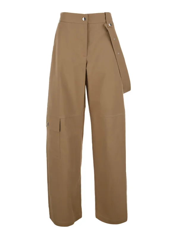 Pants with Elastic Waist, Beige made by MSGM