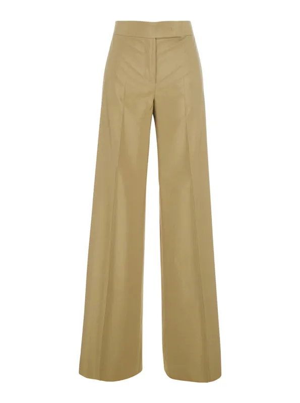 Trousers MXSBRONTE Beige Wool-Silk made by MaxMara