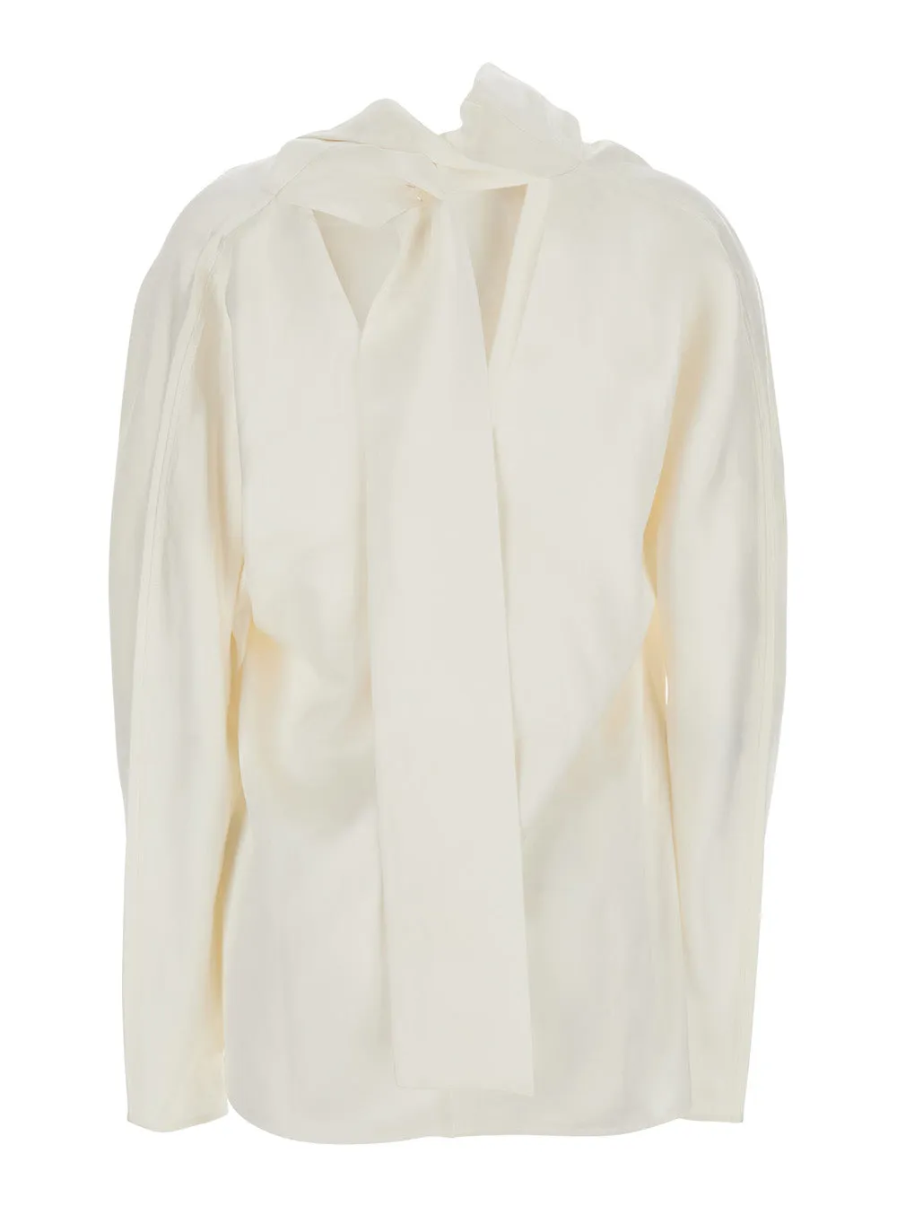 Blouse Cowl Neck White Silk sold by Lord & Taylor product image thumbnail 2