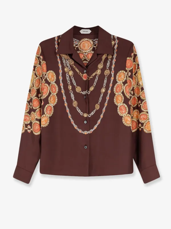 Shirt Silk Brown made by Versace