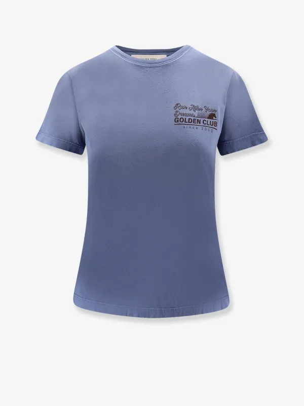 Cotton T-shirt Blue made by Golden Goose