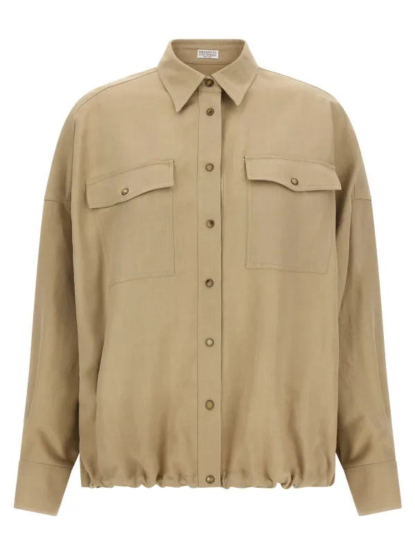Fluid twill shirt made by Brunello Cucinelli