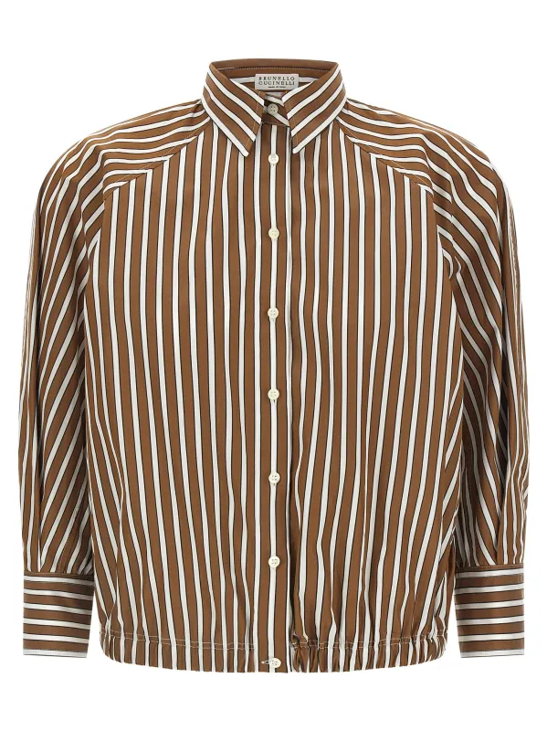 'Shadow' striped shirt made by Brunello Cucinelli