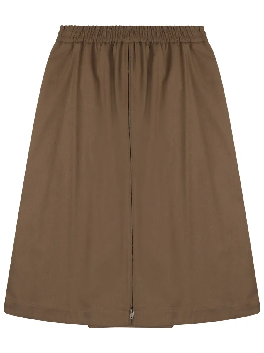 MIDI Skirt with Front Zipper sold by Lord & Taylor