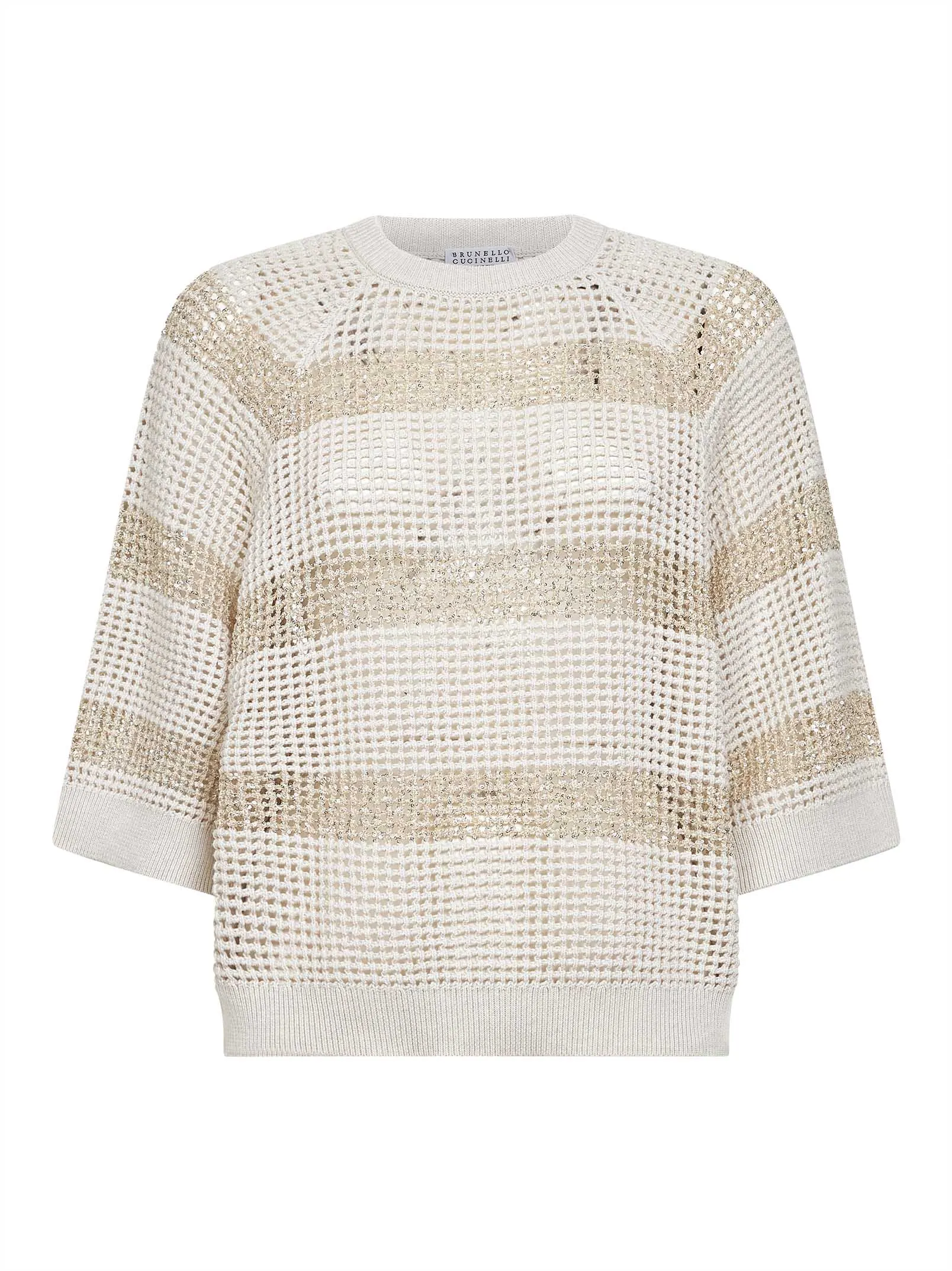 Knit Sweater Dazzling Stripes Beige sold by Lord & Taylor